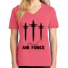 Cotton Women's V-neck Tee sing united test Thumbnail