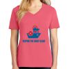 Cotton Women's V-neck Tee sing united test Thumbnail