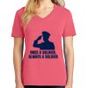 Cotton Women's V-neck Tee sing united test Thumbnail