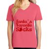 Cotton Women's V-neck Tee sing united test Thumbnail