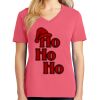 Cotton Women's V-neck Tee sing united test Thumbnail
