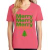 Cotton Women's V-neck Tee sing united test Thumbnail