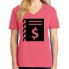 Cotton Women's V-neck Tee sing united test Thumbnail