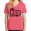 Cotton Women's V-neck Tee sing united test Thumbnail