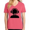 Cotton Women's V-neck Tee sing united test Thumbnail