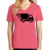 Cotton Women's V-neck Tee sing united test Thumbnail