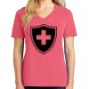 Cotton Women's V-neck Tee sing united test Thumbnail