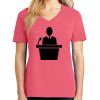 Cotton Women's V-neck Tee sing united test Thumbnail