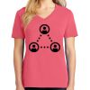 Cotton Women's V-neck Tee sing united test Thumbnail