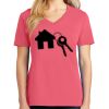 Cotton Women's V-neck Tee sing united test Thumbnail