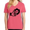 Cotton Women's V-neck Tee sing united test Thumbnail