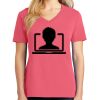 Cotton Women's V-neck Tee sing united test Thumbnail