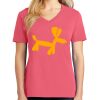 Cotton Women's V-neck Tee sing united test Thumbnail