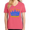Cotton Women's V-neck Tee sing united test Thumbnail