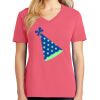 Cotton Women's V-neck Tee sing united test Thumbnail
