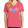 Cotton Women's V-neck Tee sing united test Thumbnail