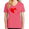 Cotton Women's V-neck Tee sing united test Thumbnail