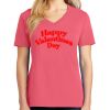 Cotton Women's V-neck Tee sing united test Thumbnail