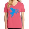 Cotton Women's V-neck Tee sing united test Thumbnail