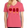 Cotton Women's V-neck Tee sing united test Thumbnail