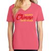 Cotton Women's V-neck Tee sing united test Thumbnail