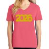 Cotton Women's V-neck Tee sing united test Thumbnail