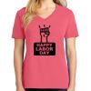 Cotton Women's V-neck Tee sing united test Thumbnail