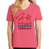 Cotton Women's V-neck Tee sing united test Thumbnail