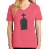 Cotton Women's V-neck Tee sing united test Thumbnail