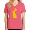 Cotton Women's V-neck Tee sing united test Thumbnail