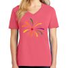 Cotton Women's V-neck Tee sing united test Thumbnail