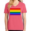 Cotton Women's V-neck Tee sing united test Thumbnail