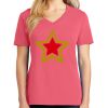 Cotton Women's V-neck Tee sing united test Thumbnail