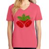 Cotton Women's V-neck Tee sing united test Thumbnail