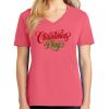 Cotton Women's V-neck Tee sing united test Thumbnail