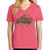 Cotton Women's V-neck Tee sing united test Thumbnail