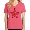 Cotton Women's V-neck Tee sing united test Thumbnail