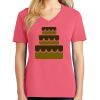 Cotton Women's V-neck Tee sing united test Thumbnail