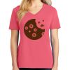 Cotton Women's V-neck Tee sing united test Thumbnail