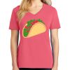 Cotton Women's V-neck Tee sing united test Thumbnail