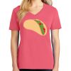 Cotton Women's V-neck Tee sing united test Thumbnail