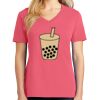 Cotton Women's V-neck Tee sing united test Thumbnail