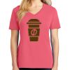 Cotton Women's V-neck Tee sing united test Thumbnail