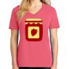 Cotton Women's V-neck Tee sing united test Thumbnail