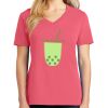 Cotton Women's V-neck Tee sing united test Thumbnail