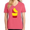 Cotton Women's V-neck Tee sing united test Thumbnail