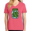 Cotton Women's V-neck Tee sing united test Thumbnail