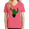 Cotton Women's V-neck Tee sing united test Thumbnail