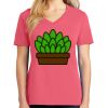 Cotton Women's V-neck Tee sing united test Thumbnail