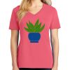 Cotton Women's V-neck Tee sing united test Thumbnail